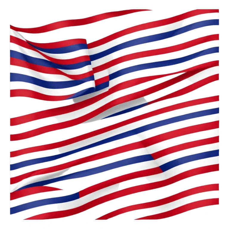 Thai flag with red, white, and blue horizontal stripes sticker