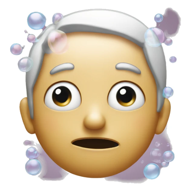 confused face with though bubbles on either side of the head  sticker
