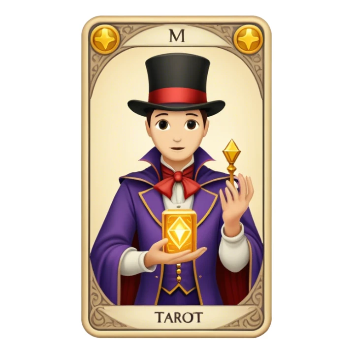 Tarot Card with the magician on it  sticker