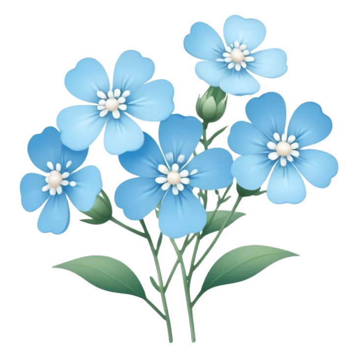 light blue baby’s breath, blossom sticker