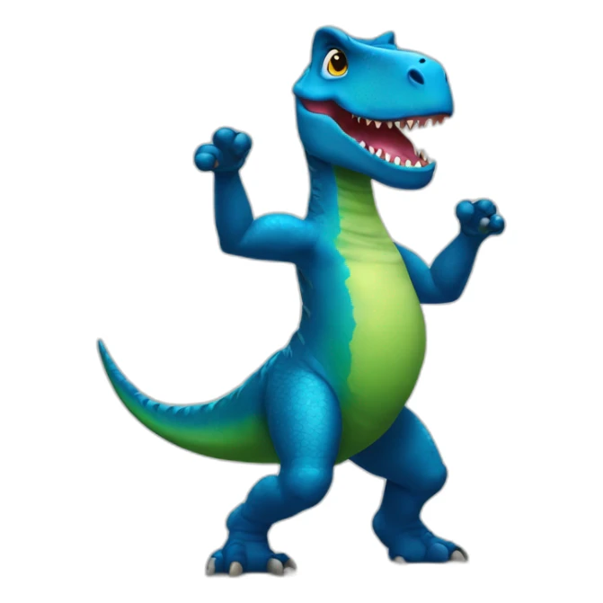 A little tyrannosaurus dancing samba sticker