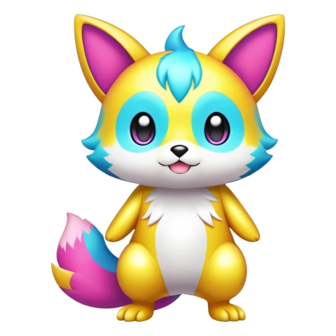  Colorful Shiny Kawaii FurSona Fakemon Full Body sticker