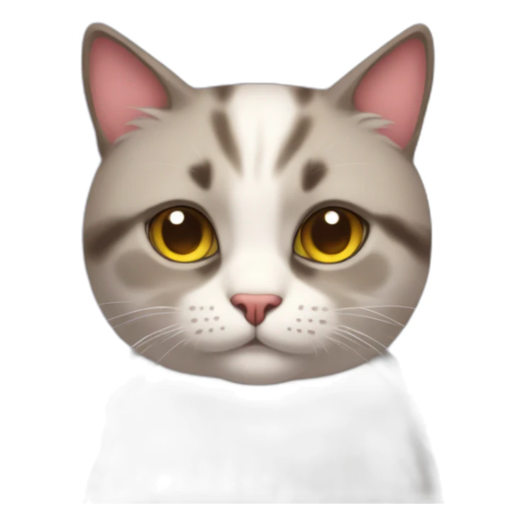 thicc cat with heart eyes sticker