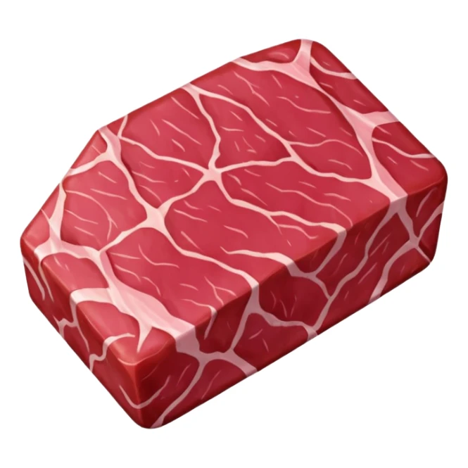 Meat with diamond textur and color sticker
