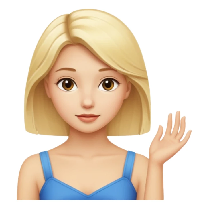 blonde girl in a graceful pose posing for the camera sticker