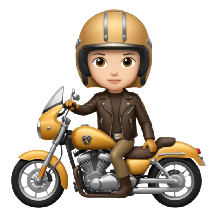 Jul qui fe le signe jul sur une moto sticker
