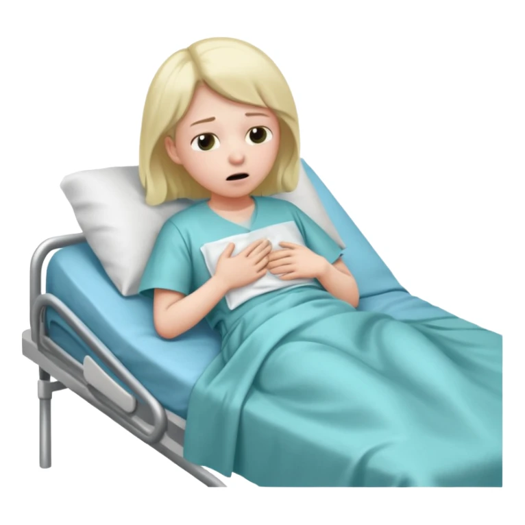 bad health sick cold cough slept on hospital bed sticker