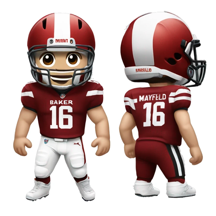 Baker mayfield in a Tampa bay Buccaneer jersey touchdown sticker