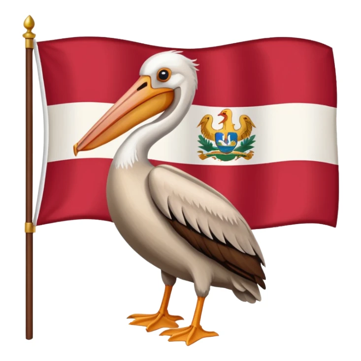 Make a pelican like the one on the Louisiana flag sticker