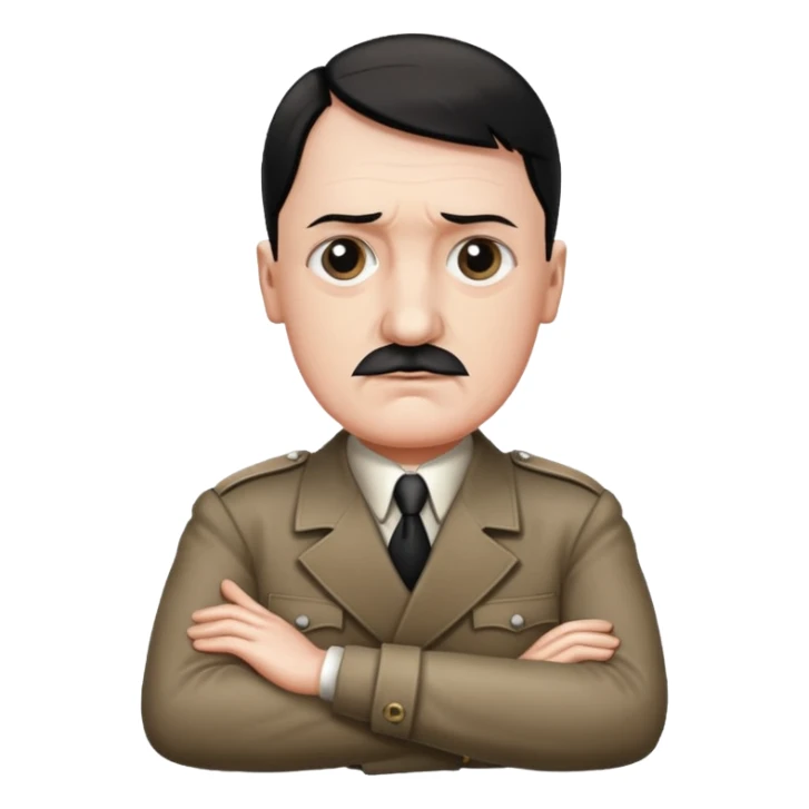 hitler crossing his arms to signal no sticker
