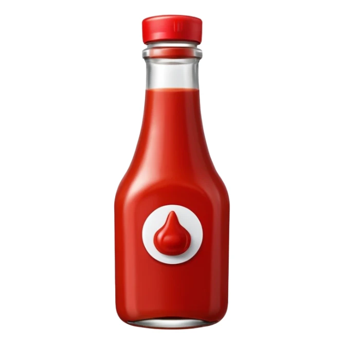 Glass Bottle of ketchup sticker