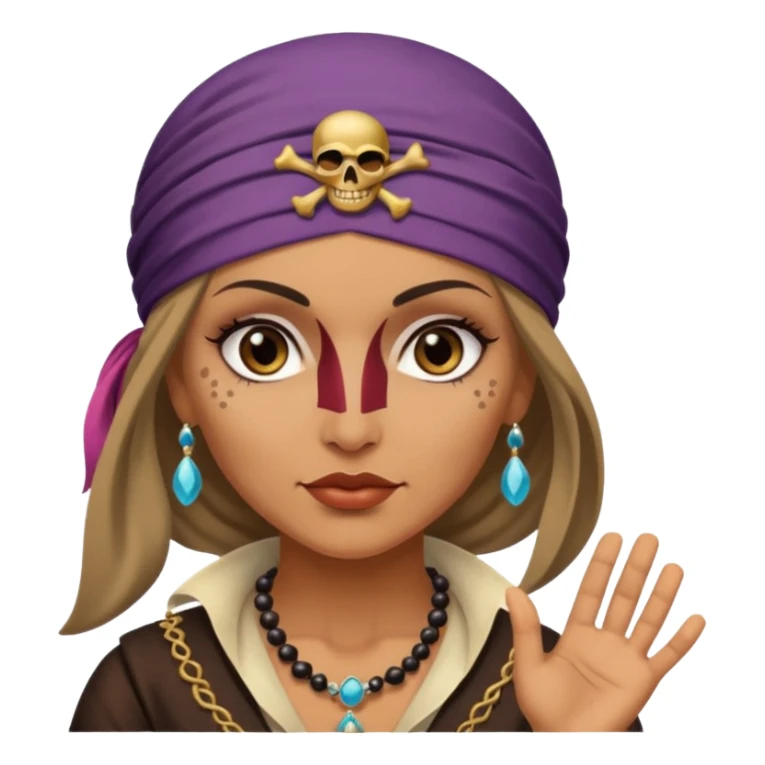Gypsy woman fortune teller and a woman pirate sticker
