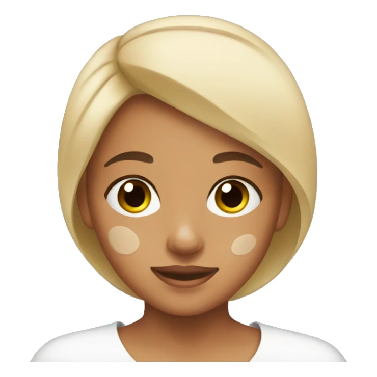 young girl with skin care on sticker