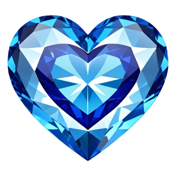 Un diamante azzurro in un cuore rosso sticker