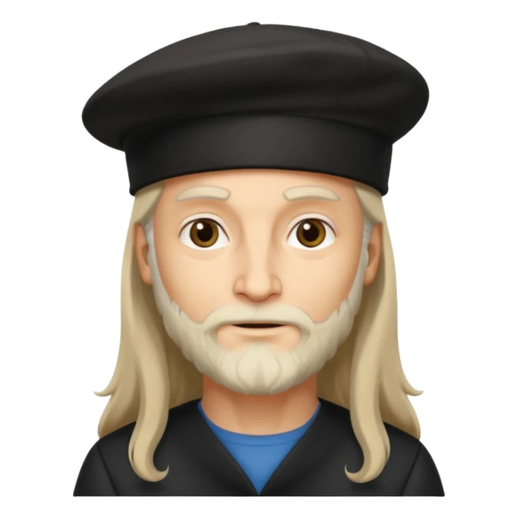 Leonardo da Vinci wear black berret sticker