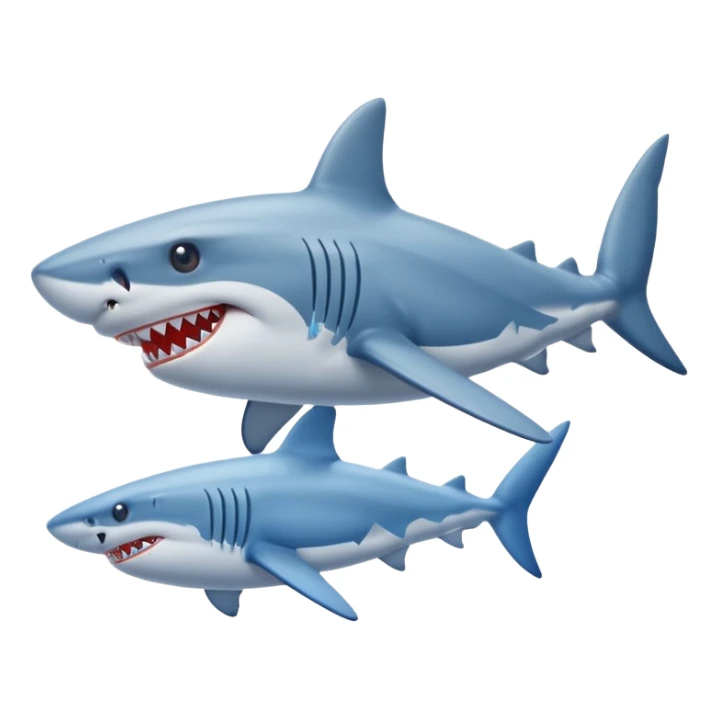 A shark wearing blue nike shoes sticker