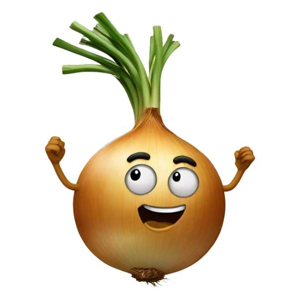 Onions dancing on a pile of paper sticker