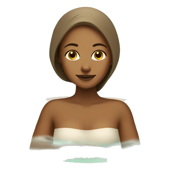 Tan girl having a spa day  sticker