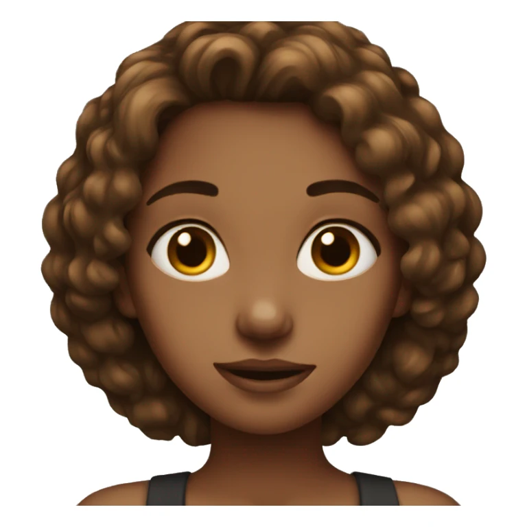 brown haired girl portrait sticker