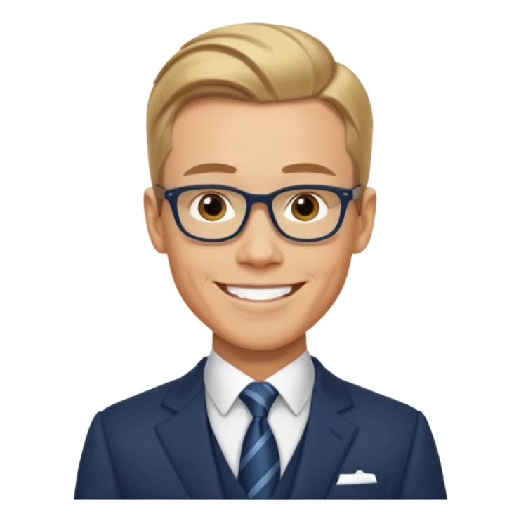 realistic Alexander Stubb, ruler of Finland sticker