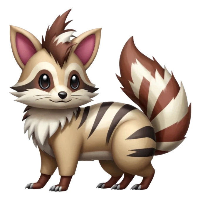 Colorful Linoone-Zigzagoon-Furret-hybrid sticker