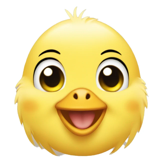 baby chick smile laugh sticker