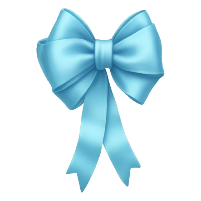 Baby blue bow sticker