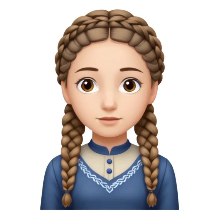 young modest jewish girl braids no headband sticker