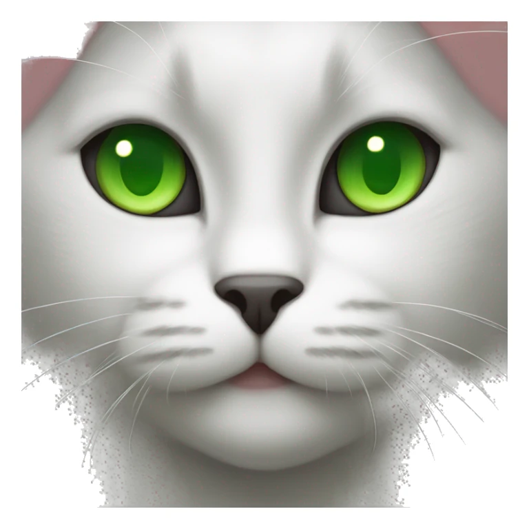 a black cat with green eyes, white paws and a white belly sticker