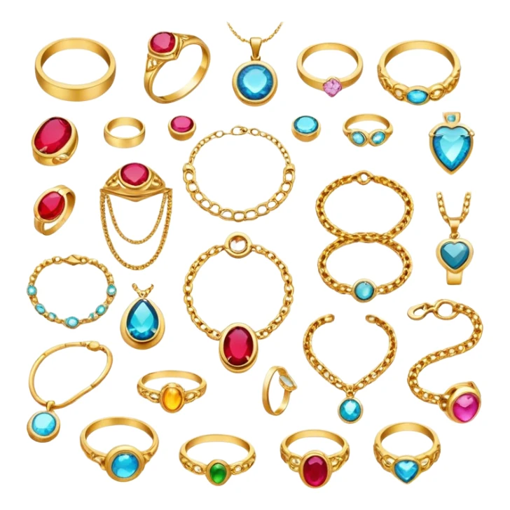 Alot of jewelry  sticker