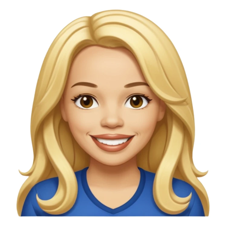 Faith Evans with long blonde hair sticker