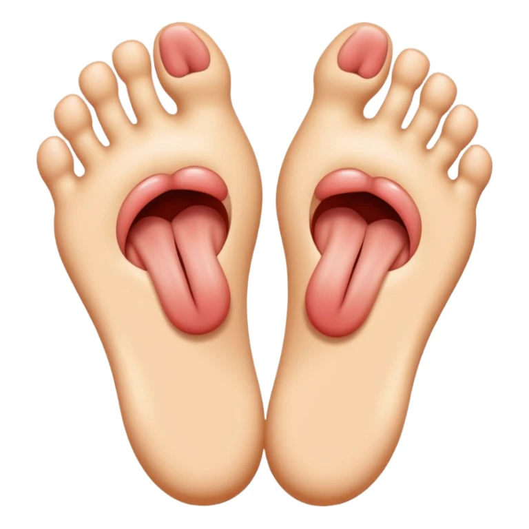 feet with tongue sticking out sticker