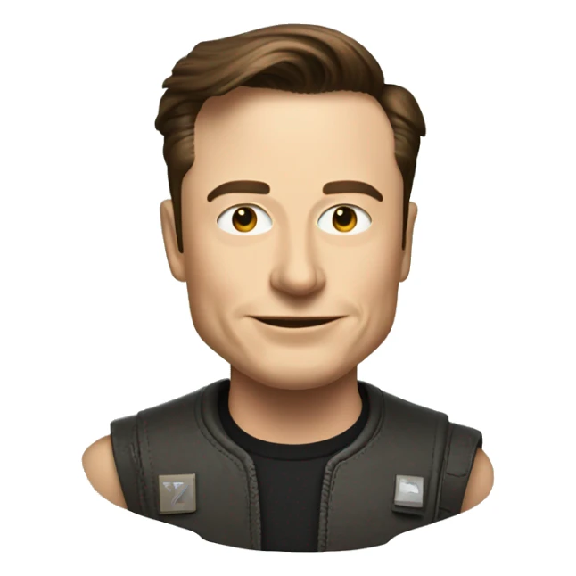 Elon Musk mit Schliefe  sticker