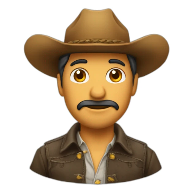 Pero con un sombrero de vaquero sticker