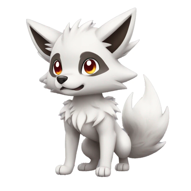 Kawaii Chibi Poochyena-Lycanroc-Pokémon Full Body sticker