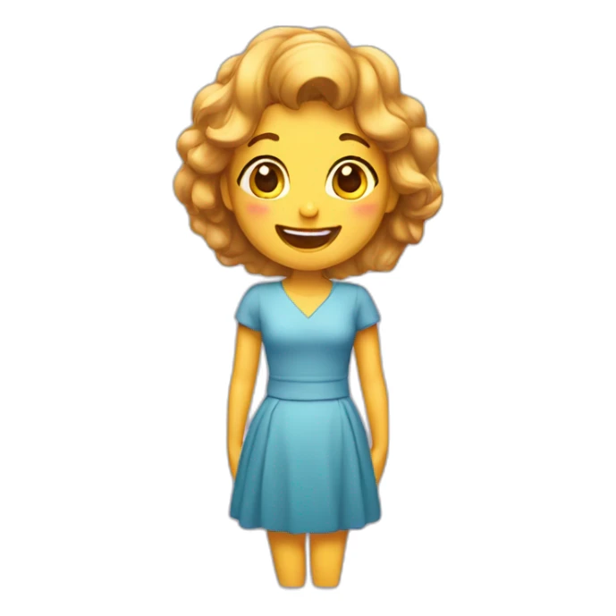 blushing pleased woman sticker