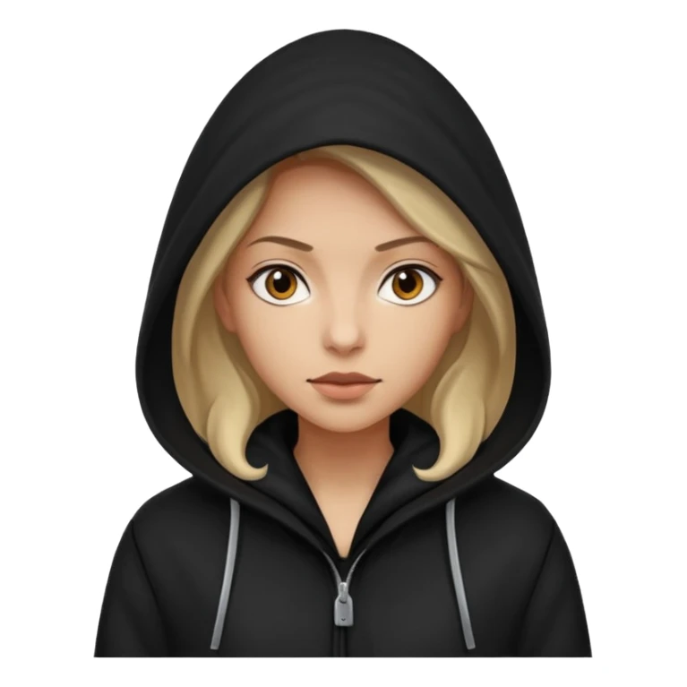 Hooded Street Walker woman  sticker