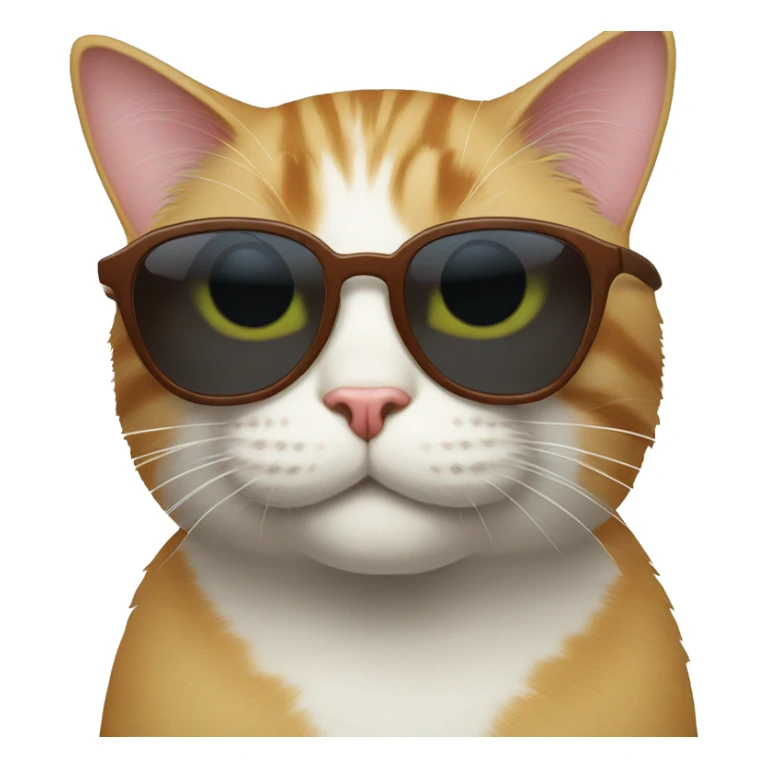 Cat with sunglasses saying “Hi Madlena” sticker