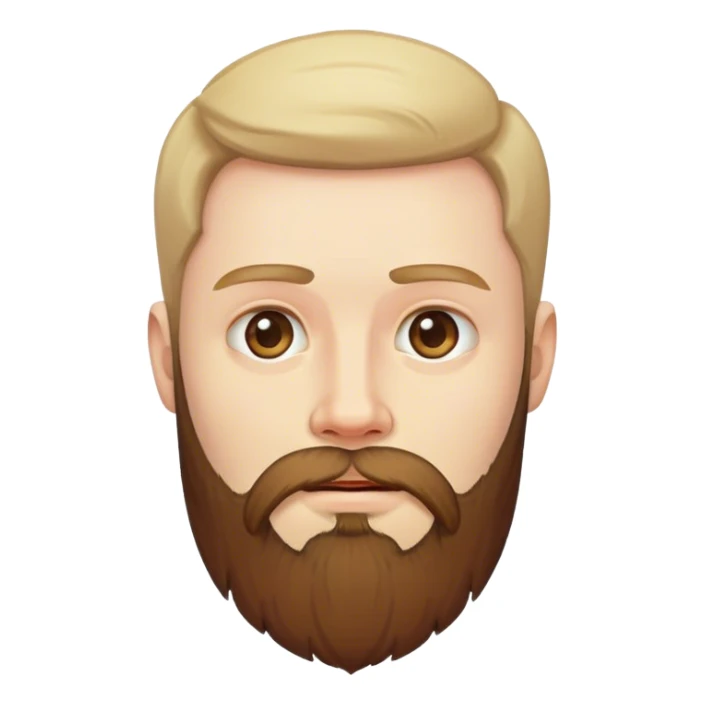 A pale skinned man with beard  sticker