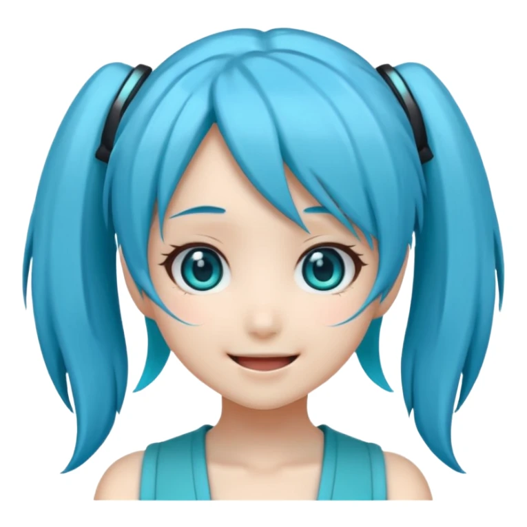 Hatsune Miku as a emoticon sticker