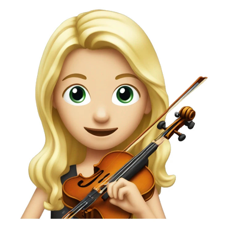 blond girl playing a violin sticker