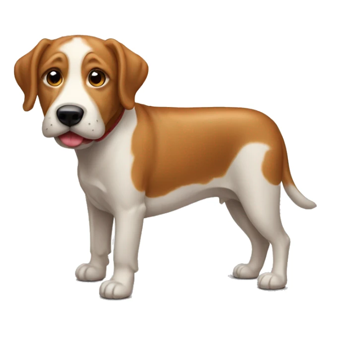 Un chien qui mange du steak  sticker