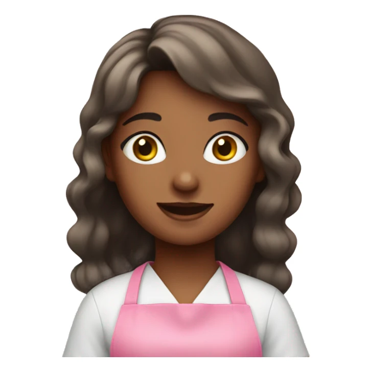 Girl in pink apron sticker