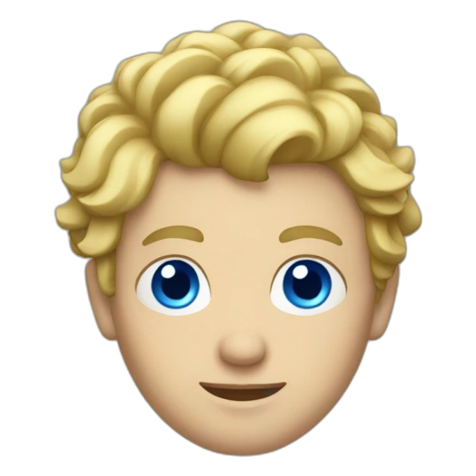 king with short blond hair and blue eyes sticker