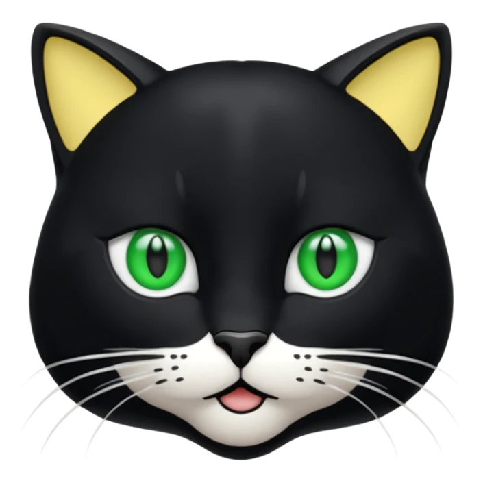  pareil en blanc même forme que l’emoji 🐈‍⬛ sticker