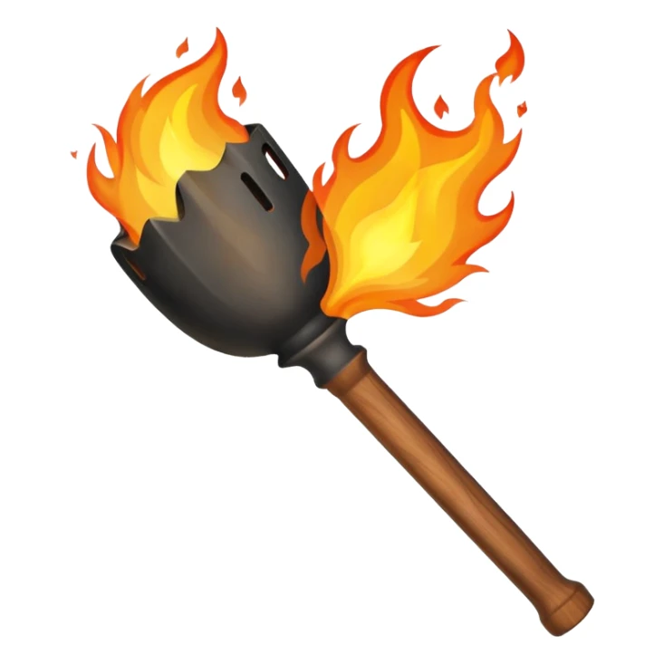 Fire torch sticker