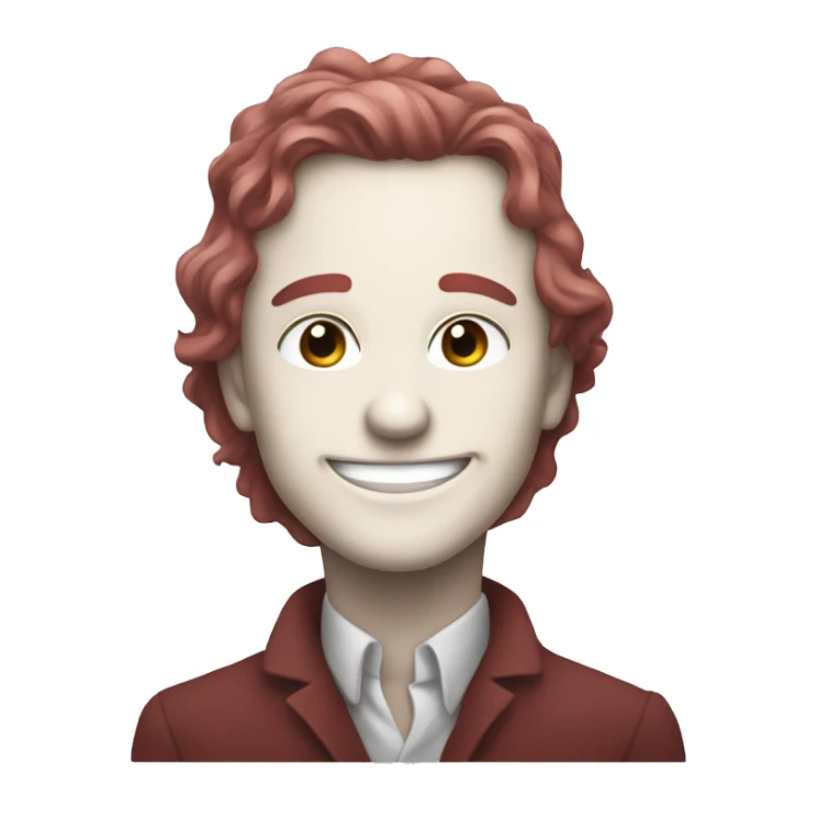 drawing of smiling face red silhouette red john the red sticker