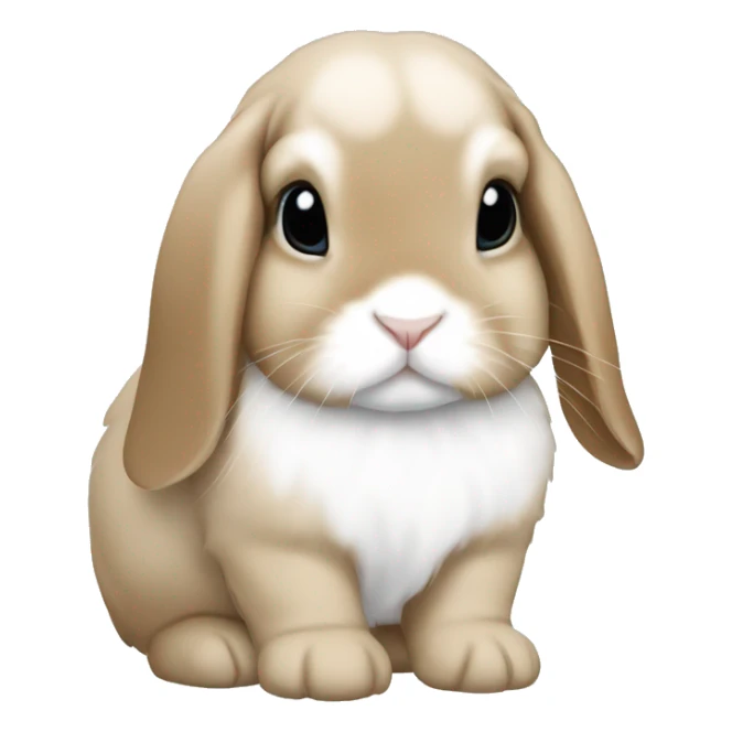 Tan and white baby holland lop sticker