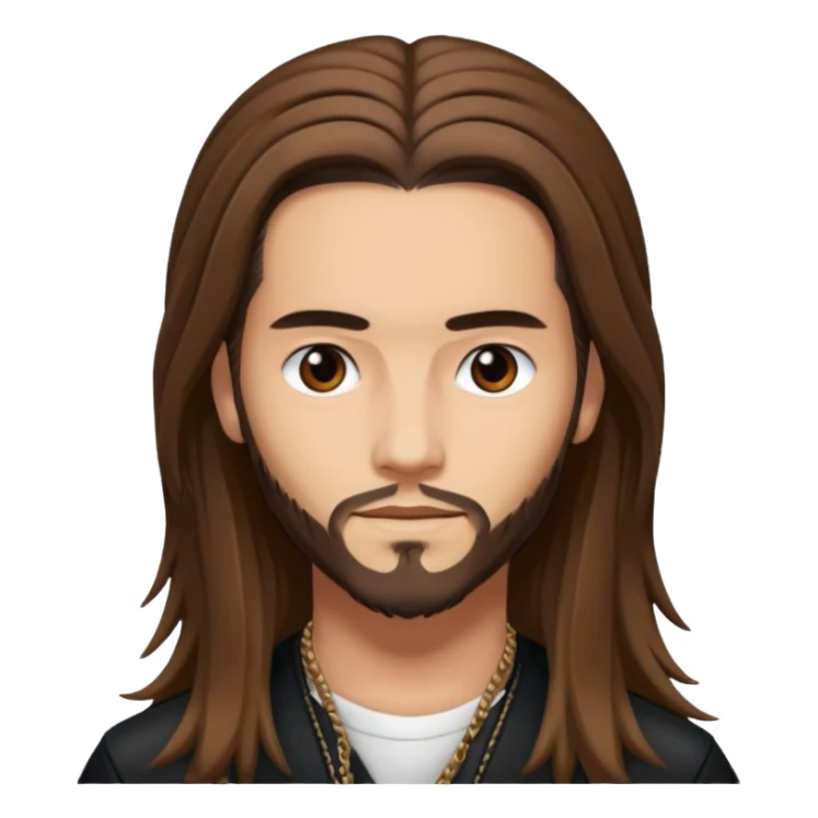 Tom Kaulitz with brown long hair  sticker