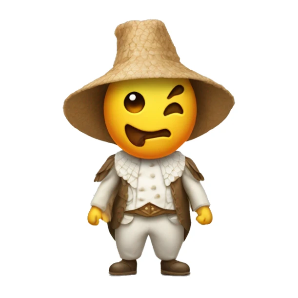 Un granchio con un costume a forma di cocco che fuma sdraiato sticker